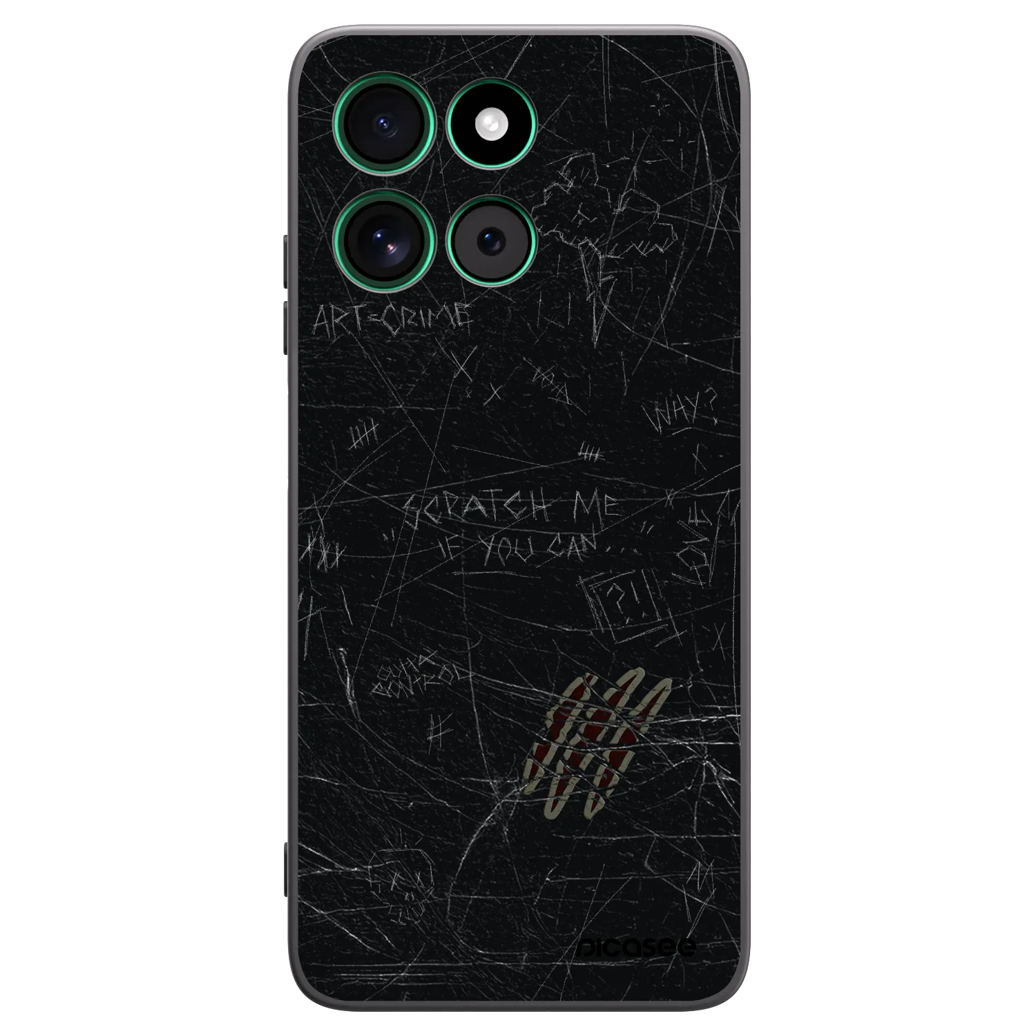 Picasee Motorola Moto G57 Power Hülle - Schwarzes Silikon - SCRATCH