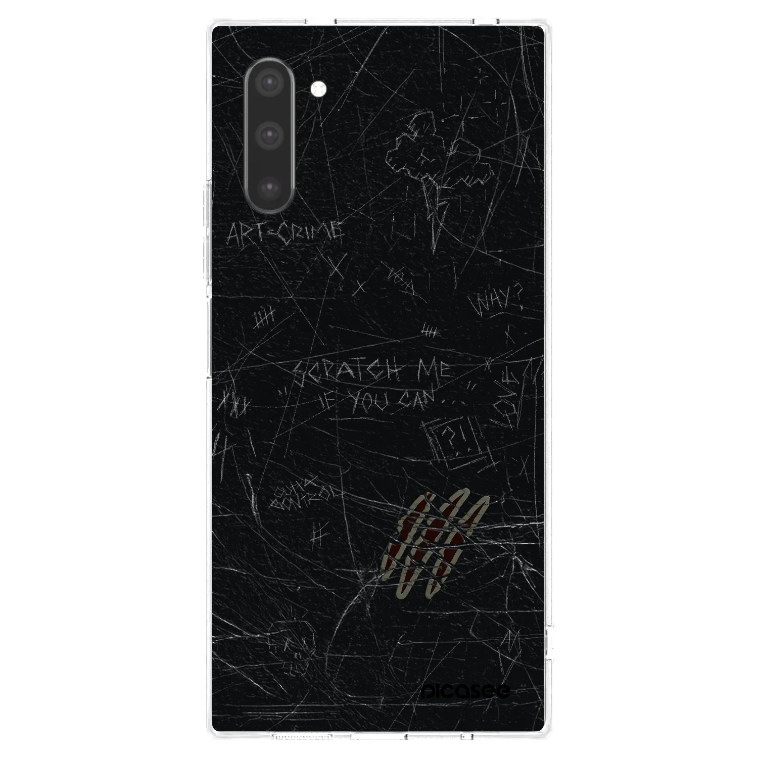 Picasee Samsung Galaxy Note 10 N970F Hülle - Transparentes Silikon - SCRATCH
