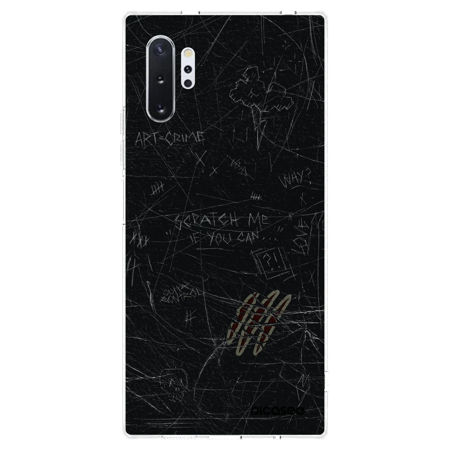 Picasee Samsung Galaxy Note 10+ N975F Hülle - Transparentes Silikon - SCRATCH