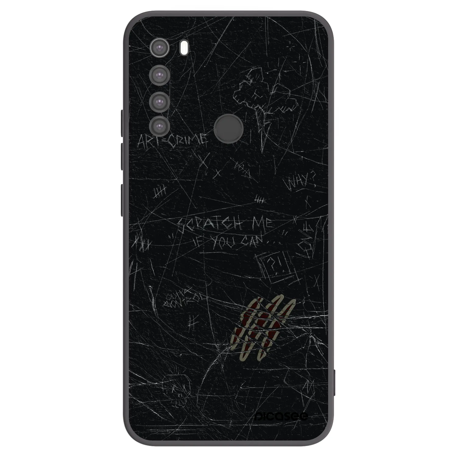 Picasee Xiaomi Redmi Note 8 Hülle - Schwarzes Silikon - SCRATCH