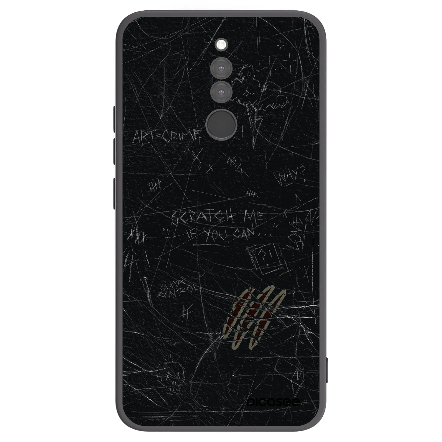 Picasee Xiaomi Redmi 8 Hülle - Schwarzes Silikon - SCRATCH