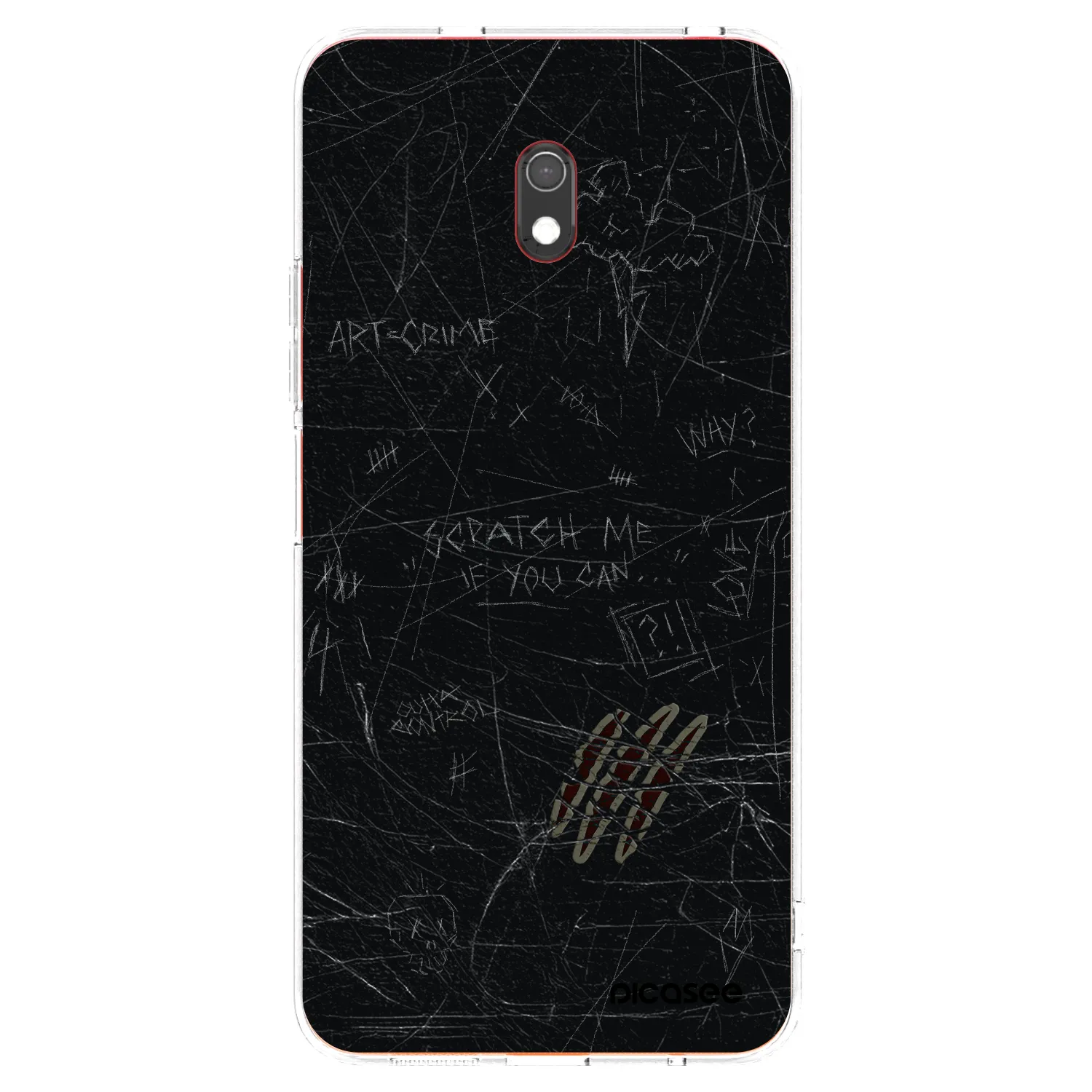 Picasee Xiaomi Redmi 8A Hülle - Transparentes Silikon - SCRATCH