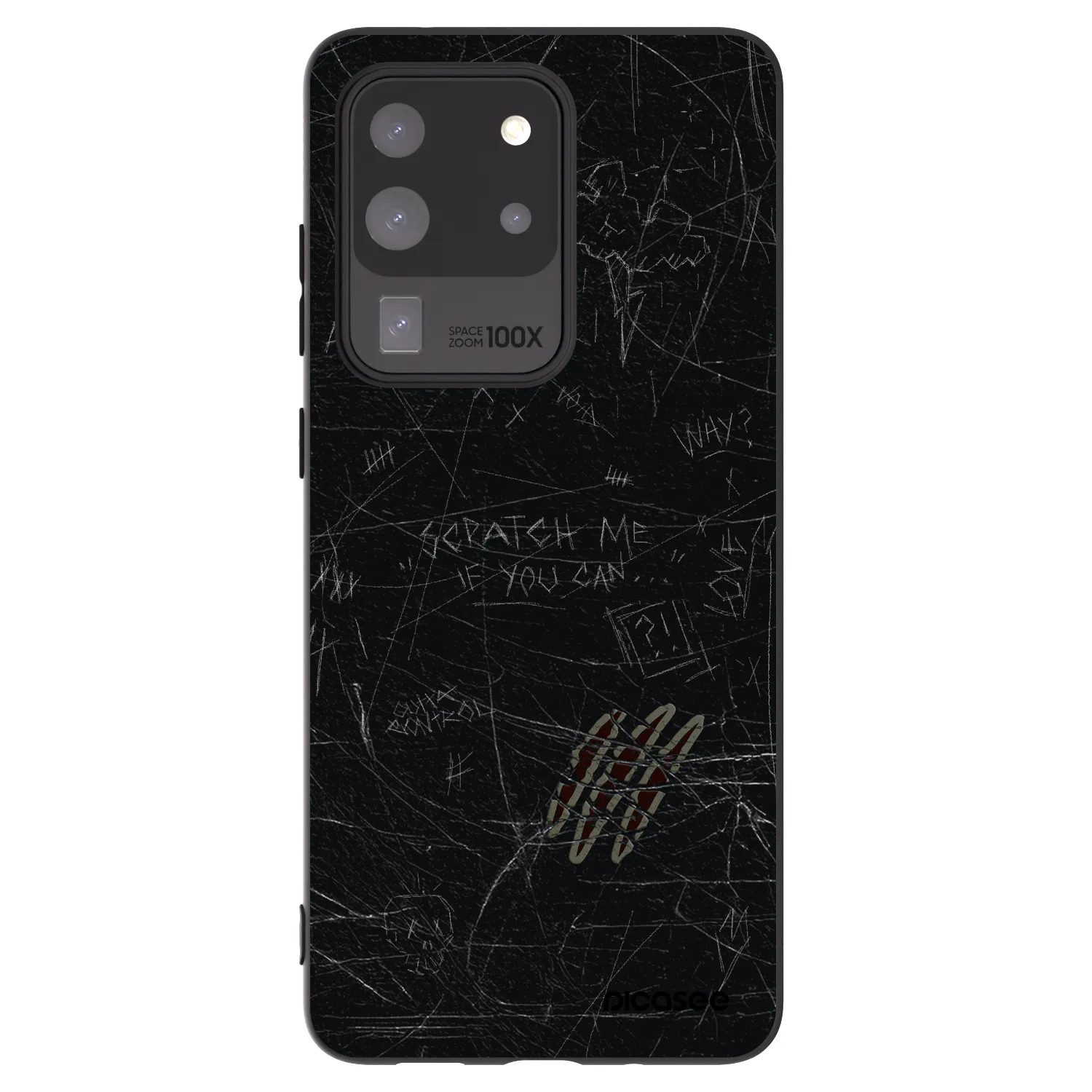 Picasee Samsung Galaxy S20 Ultra 5G G988F Hülle - Schwarzes Silikon - SCRATCH