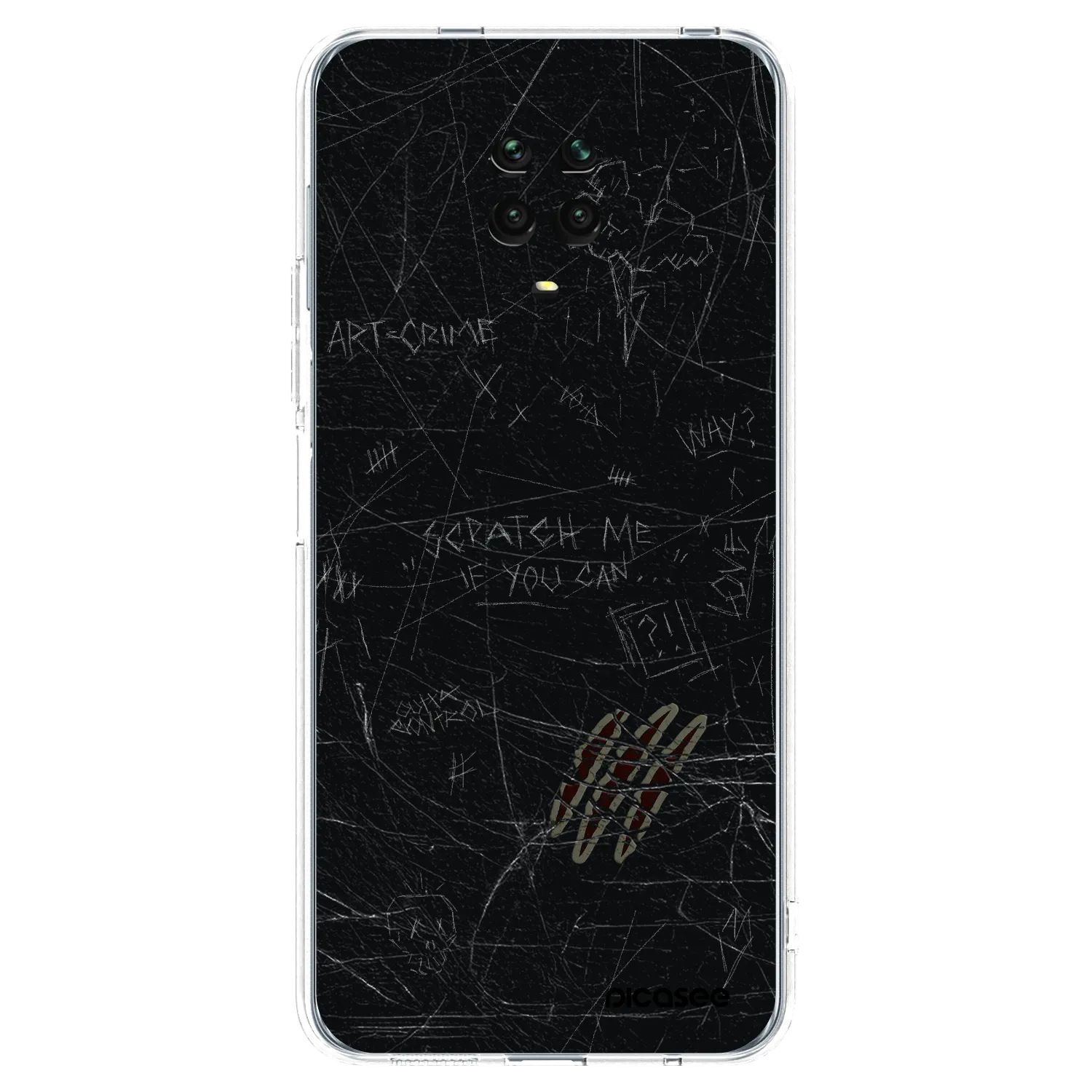 Picasee Xiaomi Redmi Note 9 Pro Hülle - Transparentes Silikon - SCRATCH