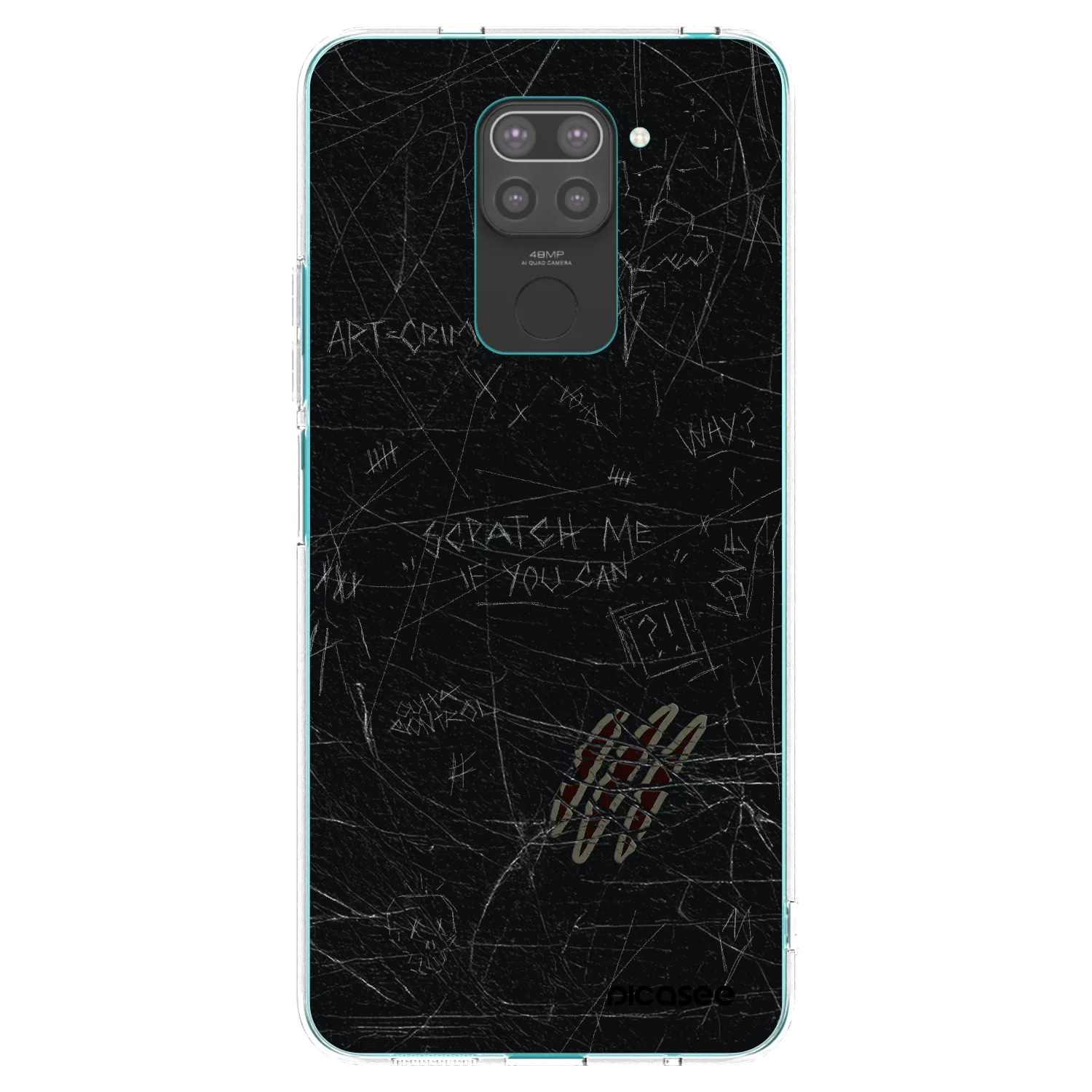 Picasee Xiaomi Redmi Note 9 Hülle - Schwarzes Silikon - SCRATCH