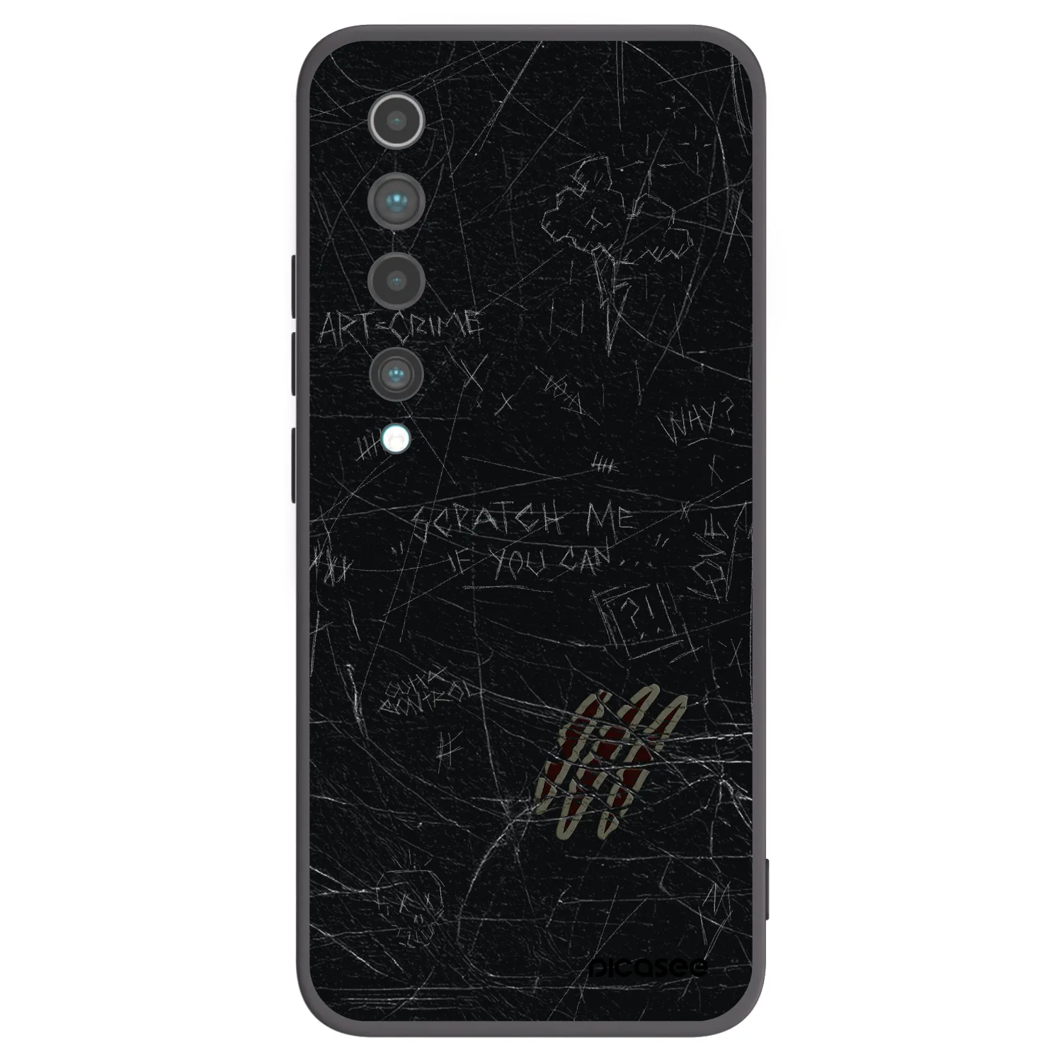 Picasee Xiaomi Mi 10 Hülle - Schwarzes Silikon - SCRATCH
