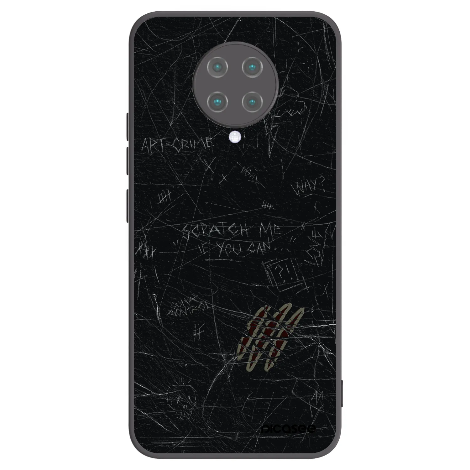 Picasee Xiaomi Poco F2 Pro Hülle - Schwarzes Silikon - SCRATCH