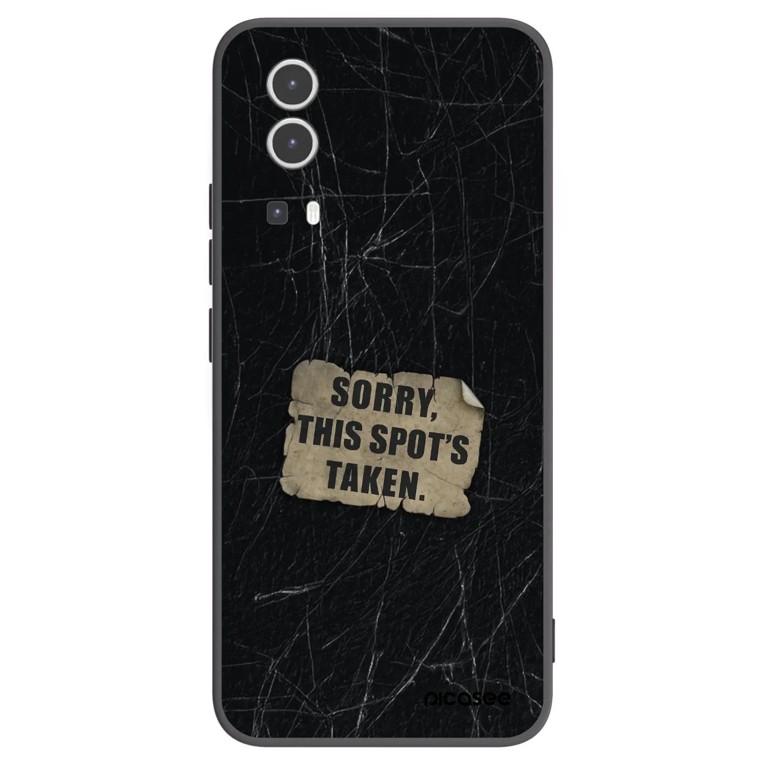 Picasee Vivo Y72 5G Hülle - Schwarzes Silikon - SORRY