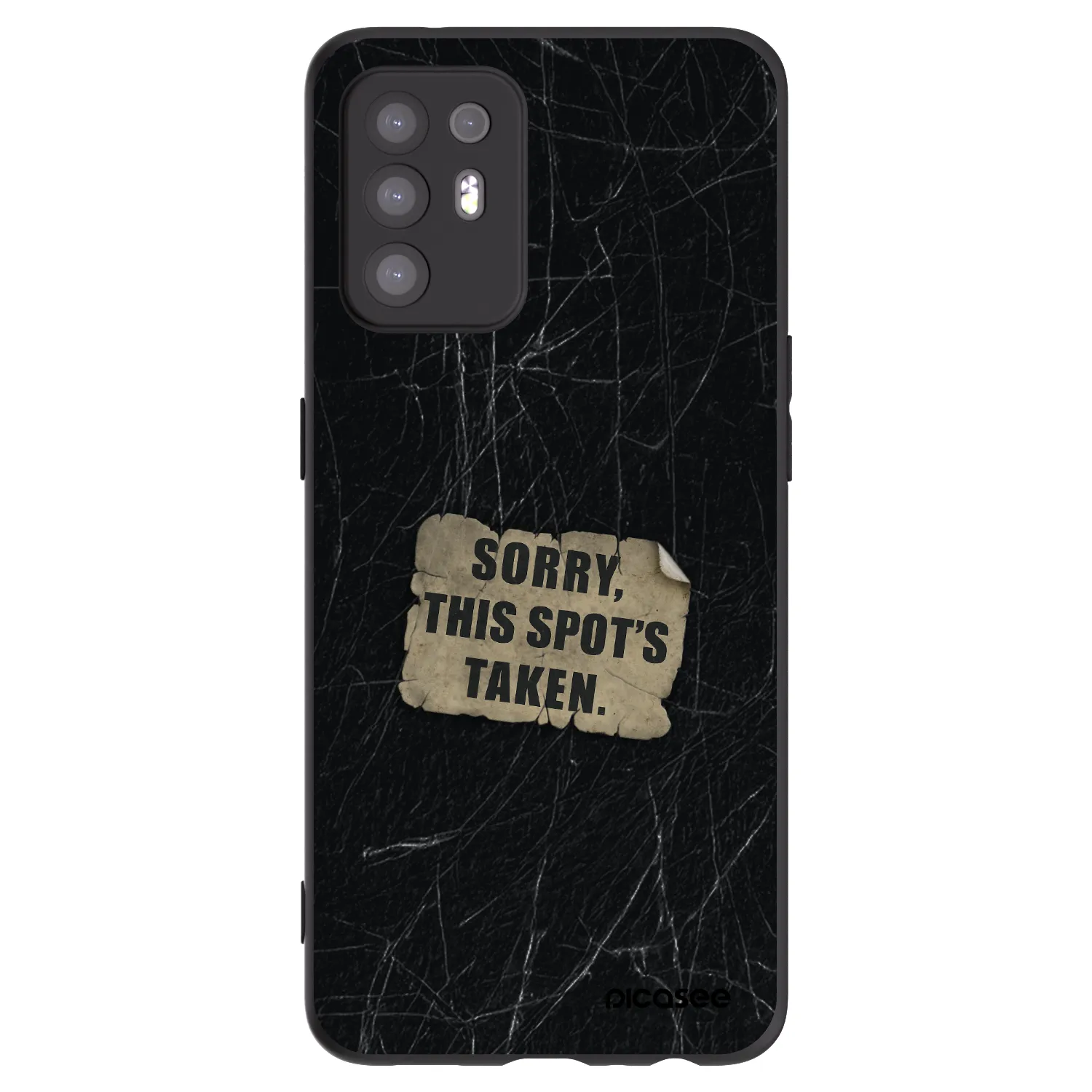 Picasee OPPO A94 5G Hülle - Schwarzes Silikon - SORRY