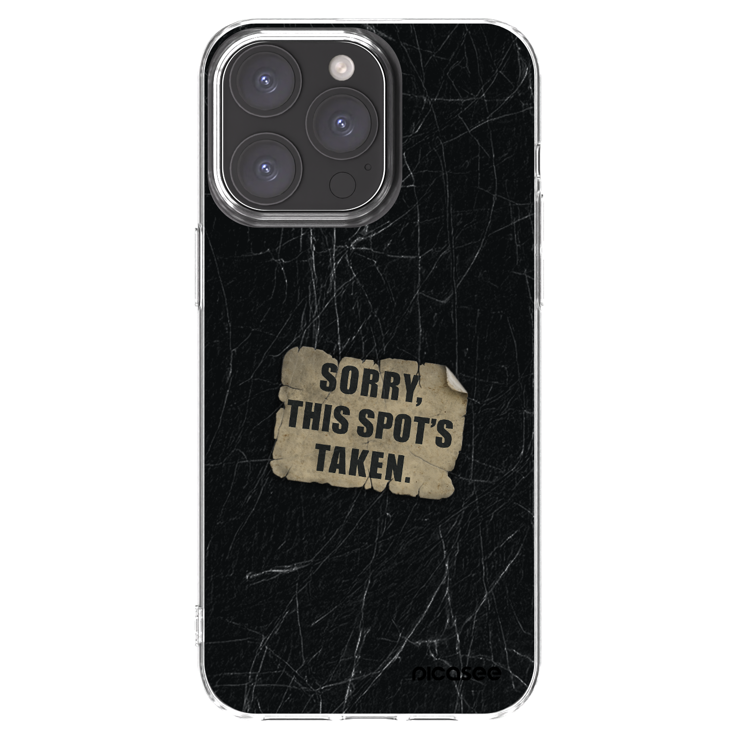 Picasee Apple iPhone 15 Pro Max Hülle - Transparentes Silikon - SORRY