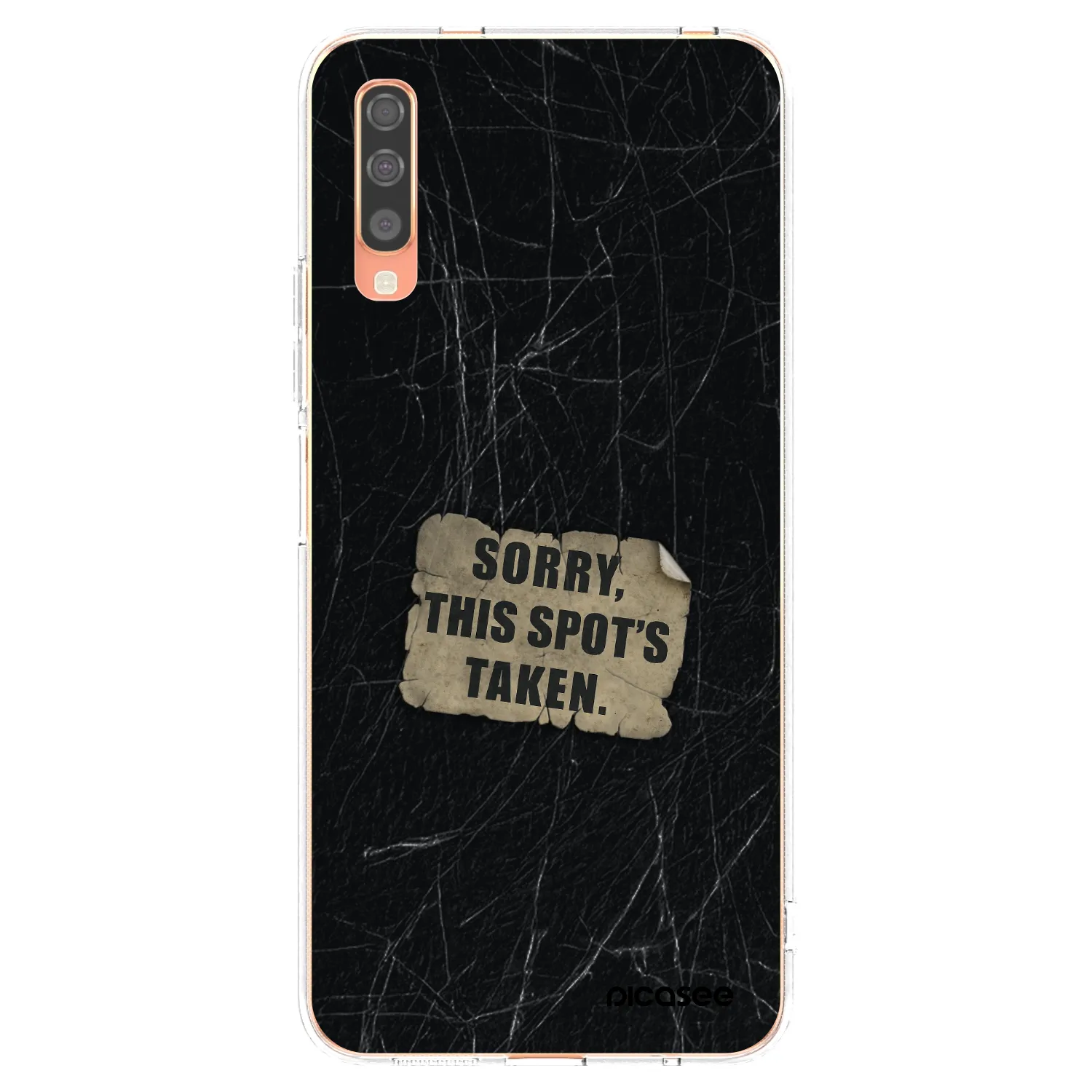 Picasee Samsung Galaxy A70 A705F Hülle - Transparentes Silikon - SORRY