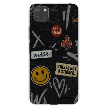 Picasee Huawei Y5P Hülle - Transparentes Silikon - STICKERS x TAGS