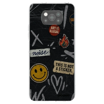 Picasee Xiaomi Poco X3 Hülle - Schwarzes Silikon - STICKERS x TAGS