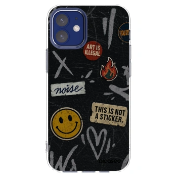 Picasee Apple iPhone 12 mini Hülle - Transparentes Silikon - STICKERS x TAGS