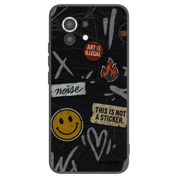 Picasee Xiaomi Mi 11 Hülle - Schwarzes Silikon - STICKERS x TAGS