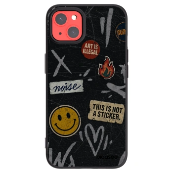 Picasee Apple iPhone 13 Hülle - Schwarzes Silikon - STICKERS x TAGS