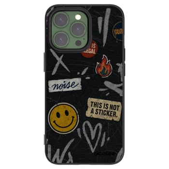 Picasee Apple iPhone 13 Pro Hülle - Schwarzes Silikon - STICKERS x TAGS