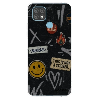 Picasee Realme C21 Hülle - Transparentes Silikon - STICKERS x TAGS