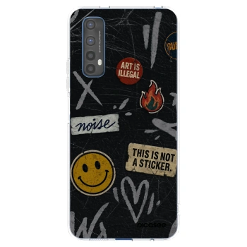 Picasee Realme 7 Hülle - Transparentes Silikon - STICKERS x TAGS