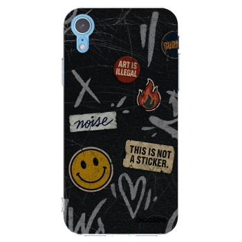 Picasee Apple iPhone XR Hülle - Transparentes Silikon - STICKERS x TAGS