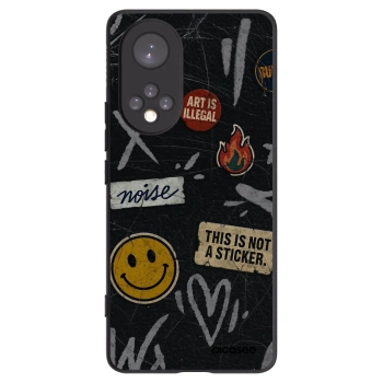 Picasee Huawei Nova 9 Hülle - Schwarzes Silikon - STICKERS x TAGS