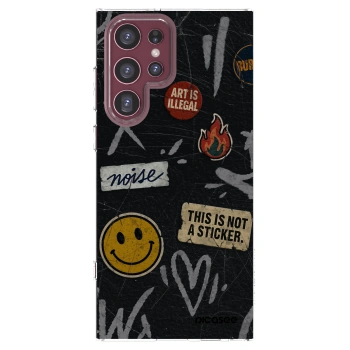 Picasee Samsung Galaxy S22 Ultra 5G Hülle - Transparentes Silikon - STICKERS x TAGS