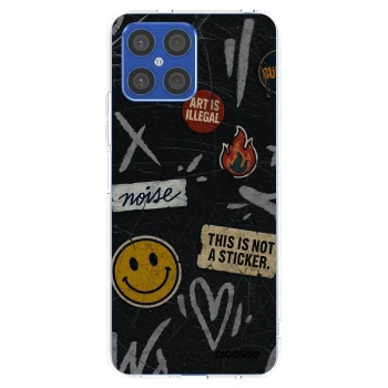 Picasee Honor X8 4G Hülle - Transparentes Silikon - STICKERS x TAGS