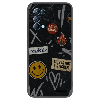 Picasee OPPO Reno 5 5G Hülle - Schwarzes Silikon - STICKERS x TAGS