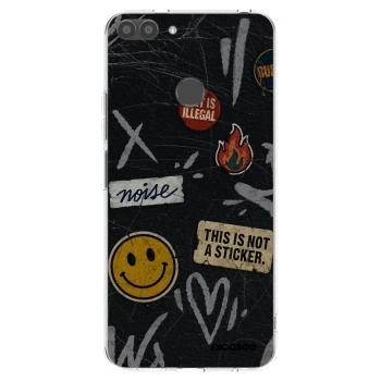 Picasee Huawei P Smart Hülle - Transparentes Silikon - STICKERS x TAGS