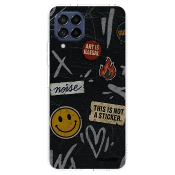 Picasee Samsung Galaxy M53 5G Hülle - Transparentes Silikon - STICKERS x TAGS