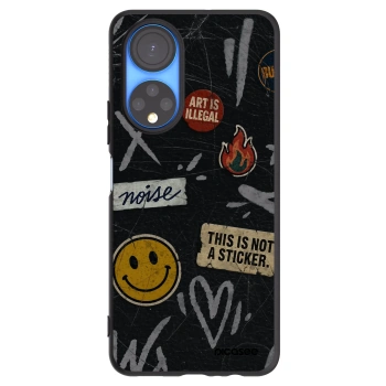 Picasee Honor X7 Hülle - Schwarzes Silikon - STICKERS x TAGS