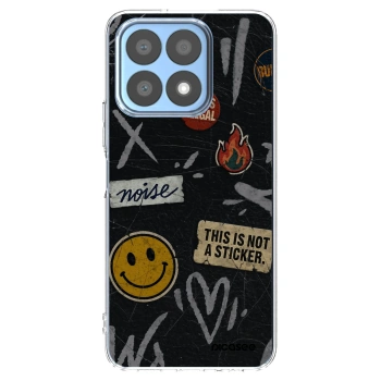 Picasee Honor X8a Hülle - Transparentes Silikon - STICKERS x TAGS