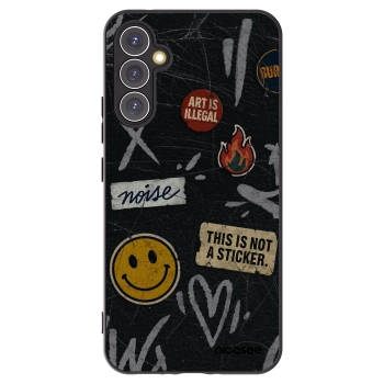 Picasee Samsung Galaxy A34 5G A346B Hülle - Schwarzes Silikon - STICKERS x TAGS