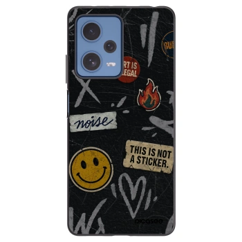Picasee Xiaomi Redmi Note 12 Pro 5G Hülle - Schwarzes Silikon - STICKERS x TAGS