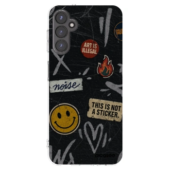 Picasee Samsung Galaxy A14 5G A146P Hülle - Transparentes Silikon - STICKERS x TAGS