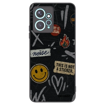 Picasee Xiaomi Redmi Note 12 4G Hülle - Schwarzes Silikon - STICKERS x TAGS
