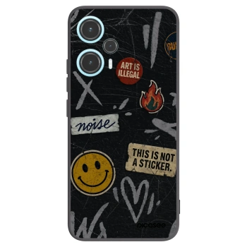 Picasee Xiaomi Poco F5 Hülle - Schwarzes Silikon - STICKERS x TAGS