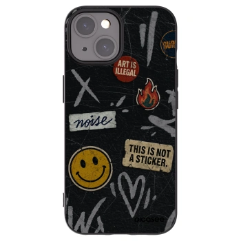 Picasee Apple iPhone 15 Hülle - Schwarzes Silikon - STICKERS x TAGS
