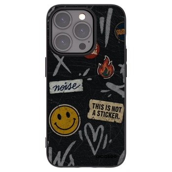 Picasee Apple iPhone 15 Pro Hülle - Schwarzes Silikon - STICKERS x TAGS