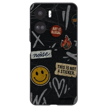 Picasee Honor 90 Lite 5G Hülle - Schwarzes Silikon - STICKERS x TAGS