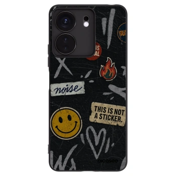 Picasee Xiaomi Redmi 13C 4G Hülle - Schwarzes Silikon - STICKERS x TAGS