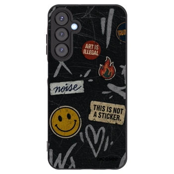 Picasee Samsung Galaxy A25 A256B 5G Hülle - Schwarzes Silikon - STICKERS x TAGS