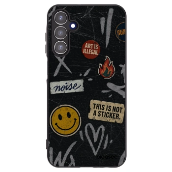 Picasee Samsung Galaxy A15 A155F 4G Hülle - Schwarzes Silikon - STICKERS x TAGS