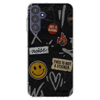 Picasee Samsung Galaxy A15 A155F 4G Hülle - Transparentes Silikon - STICKERS x TAGS