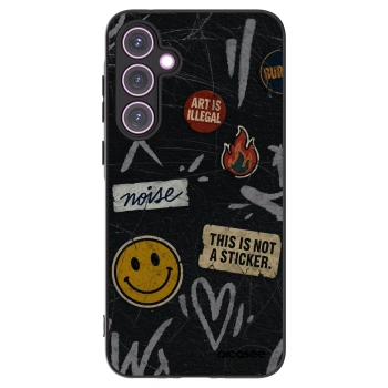 Picasee Samsung Galaxy A35 5G A356B Hülle - Schwarzes Silikon - STICKERS x TAGS