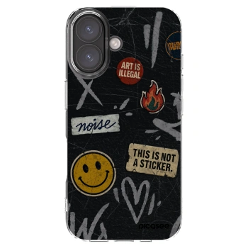 Picasee Apple iPhone 16 Hülle - Transparentes Silikon - STICKERS x TAGS