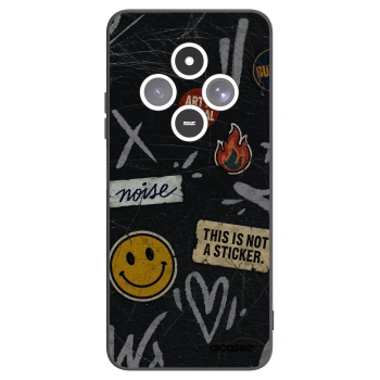 Picasee Xiaomi Redmi 14C Hülle - Schwarzes Silikon - STICKERS x TAGS