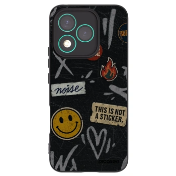 Picasee Honor 400 Lite 5G Hülle - Schwarzes Silikon - STICKERS x TAGS