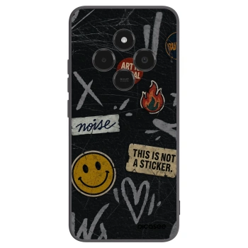 Picasee Xiaomi Poco C75 Hülle - Schwarzes Silikon - STICKERS x TAGS