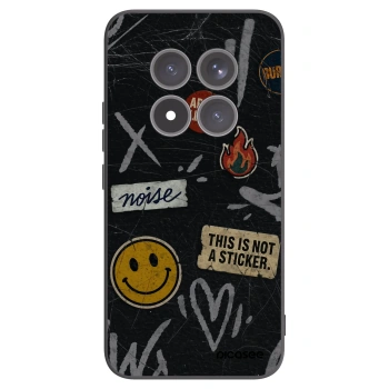 Picasee Xiaomi Redmi Note 15 Pro+ Hülle - Schwarzes Silikon - STICKERS x TAGS